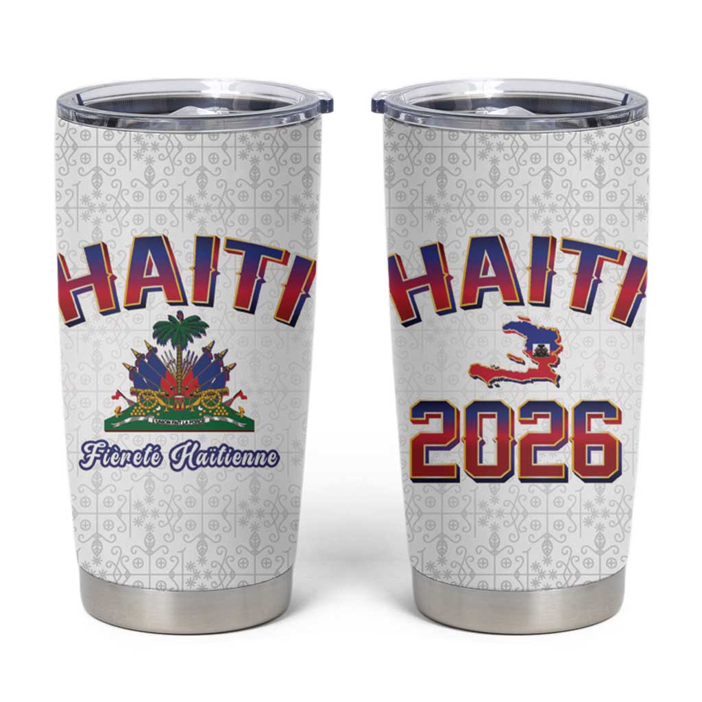 World Football Haiti 2026 Tumbler Cup Haiti est de Retour White Voodoo Veve Spirits - Wonder Print Shop