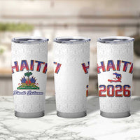 World Football Haiti 2026 Tumbler Cup Haiti est de Retour White Voodoo Veve Spirits - Wonder Print Shop