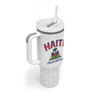 World Football Haiti 2026 Tumbler With Handle Haiti est de Retour White Voodoo Veve Spirits - Wonder Print Shop