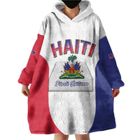 World Football Haiti 2026 Wearable Blanket Hoodie Haiti est de Retour White Voodoo Veve Spirits - Wonder Print Shop