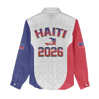 World Football Haiti 2026 Women Casual Shirt Haiti est de Retour White Voodoo Veve Spirits - Wonder Print Shop