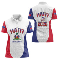 World Football Haiti 2026 Women Polo Shirt Haiti est de Retour White Voodoo Veve Spirits - Wonder Print Shop