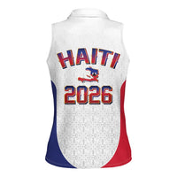 World Football Haiti 2026 Women Sleeveless Polo Shirt Haiti est de Retour White Voodoo Veve Spirits - Wonder Print Shop