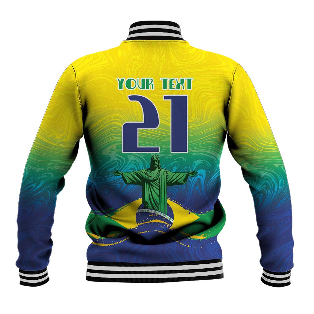 Custom Brazil WC26 Future Champions Baseball Jacket Brasil Rumo Ao Hexa - Wonder Print Shop