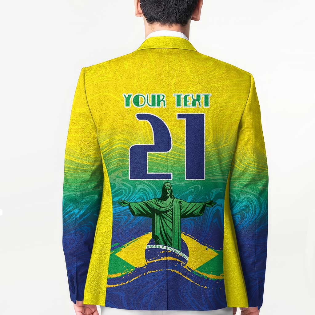 Custom Brazil WC26 Future Champions Blazer Brasil Rumo Ao Hexa - Wonder Print Shop