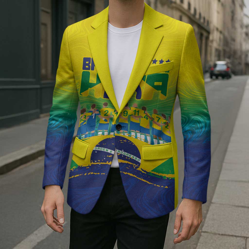 Custom Brazil WC26 Future Champions Blazer Brasil Rumo Ao Hexa - Wonder Print Shop