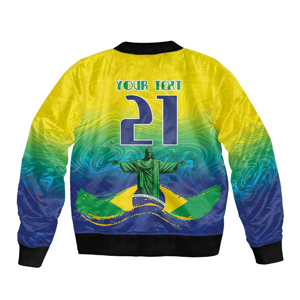 Custom Brazil WC26 Future Champions Bomber Jacket Brasil Rumo Ao Hexa - Wonder Print Shop