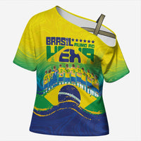 Custom Brazil WC26 Future Champions Cross Shoulder Shirt Brasil Rumo Ao Hexa - Wonder Print Shop