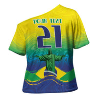 Custom Brazil WC26 Future Champions Cross Shoulder Shirt Brasil Rumo Ao Hexa - Wonder Print Shop