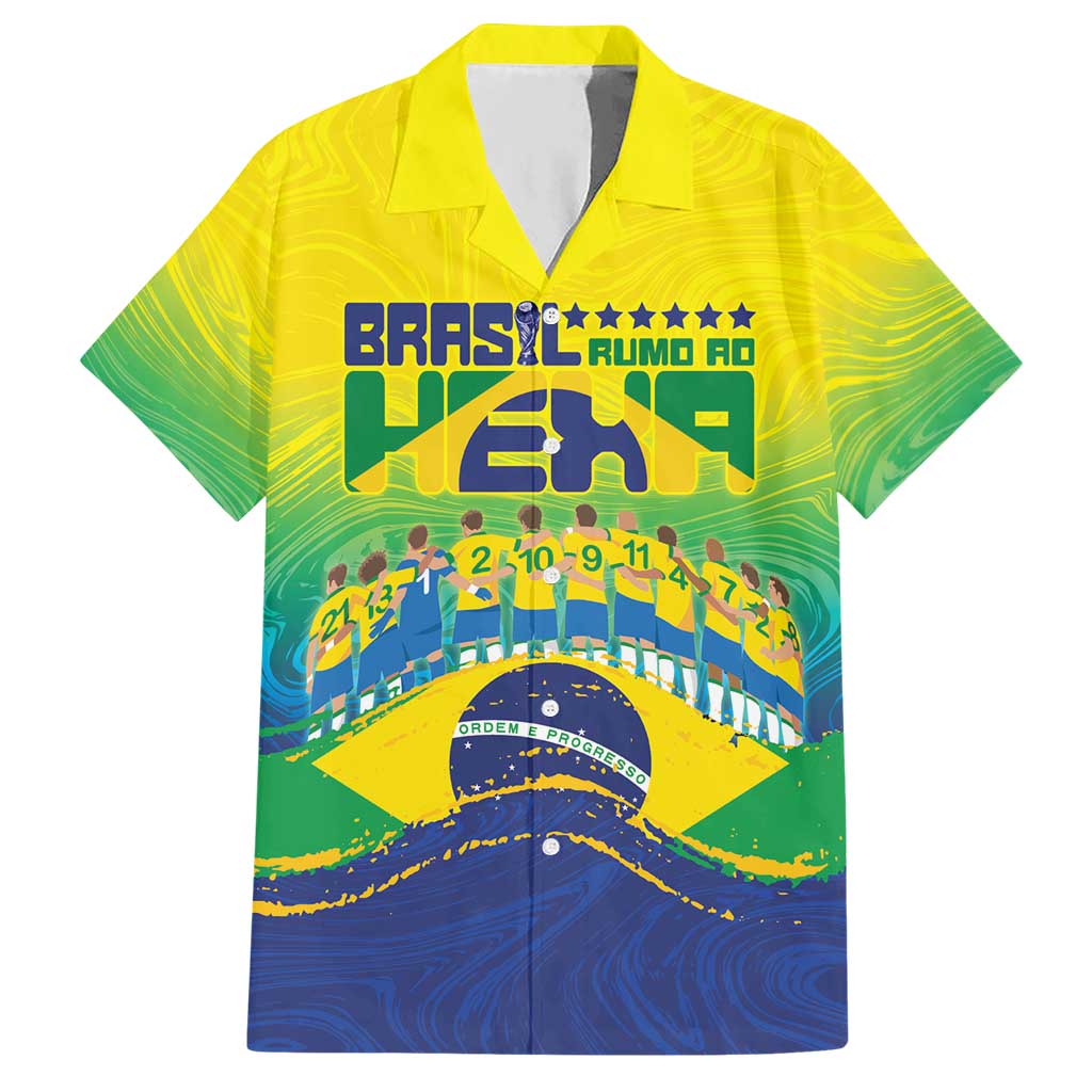 Custom Brazil WC26 Future Champions Hawaiian Shirt Brasil Rumo Ao Hexa - Wonder Print Shop