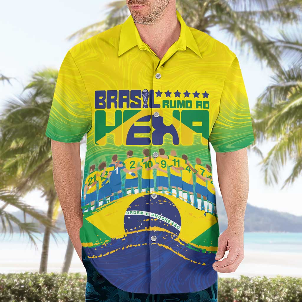 Custom Brazil WC26 Future Champions Hawaiian Shirt Brasil Rumo Ao Hexa - Wonder Print Shop