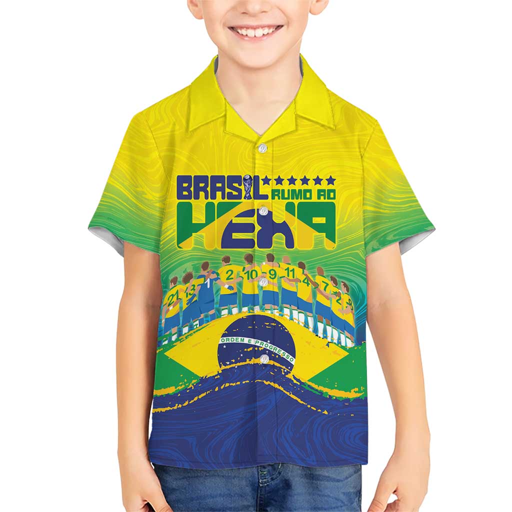 Custom Brazil WC26 Future Champions Hawaiian Shirt Brasil Rumo Ao Hexa - Wonder Print Shop