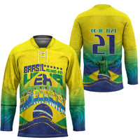 Custom Brazil WC26 Future Champions Hockey Jersey Brasil Rumo Ao Hexa - Wonder Print Shop
