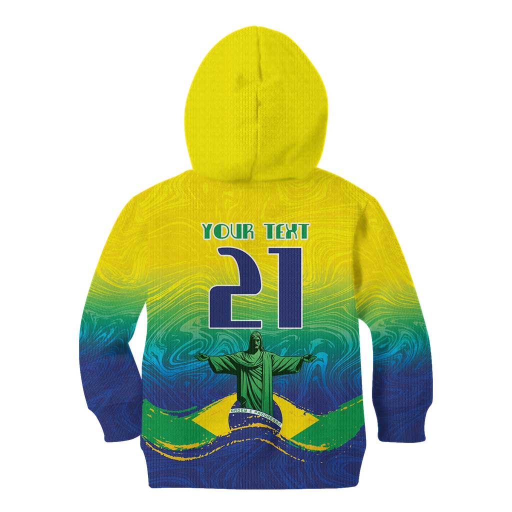 Custom Brazil WC26 Future Champions Kid Hoodie Brasil Rumo Ao Hexa - Wonder Print Shop