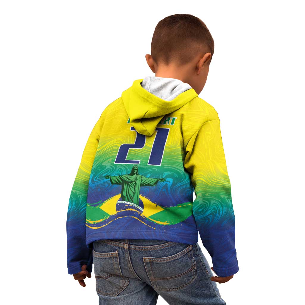 Custom Brazil WC26 Future Champions Kid Hoodie Brasil Rumo Ao Hexa - Wonder Print Shop