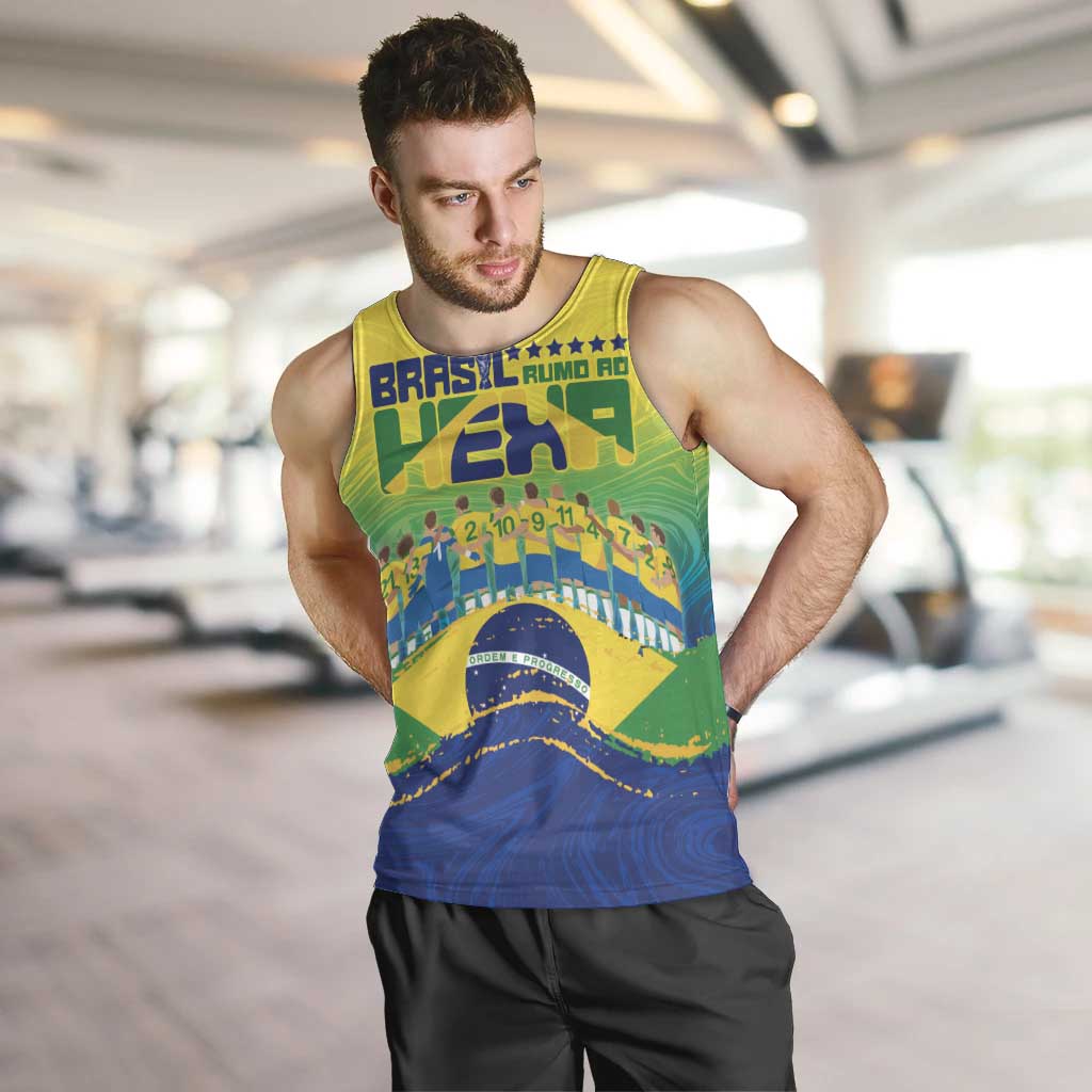 Custom Brazil WC26 Future Champions Men Tank Top Brasil Rumo Ao Hexa - Wonder Print Shop