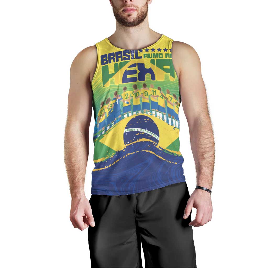 Custom Brazil WC26 Future Champions Men Tank Top Brasil Rumo Ao Hexa - Wonder Print Shop