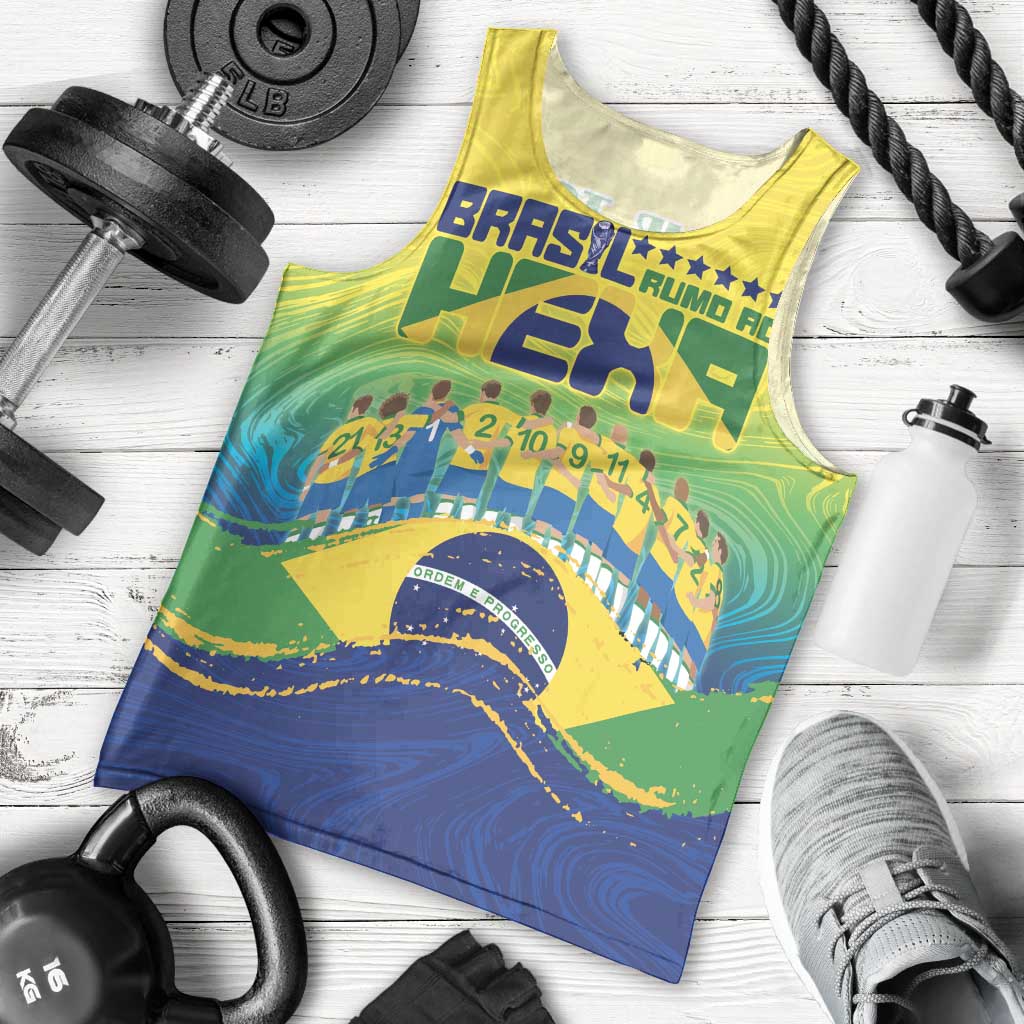 Custom Brazil WC26 Future Champions Men Tank Top Brasil Rumo Ao Hexa - Wonder Print Shop