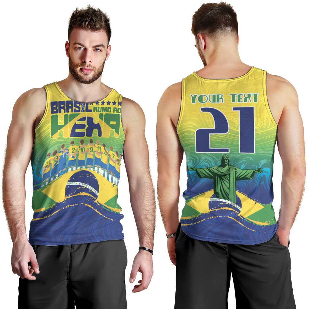 Custom Brazil WC26 Future Champions Men Tank Top Brasil Rumo Ao Hexa - Wonder Print Shop