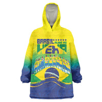 Custom Brazil WC26 Future Champions Wearable Blanket Hoodie Brasil Rumo Ao Hexa - Wonder Print Shop
