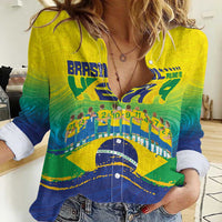 Custom Brazil WC26 Future Champions Women Casual Shirt Brasil Rumo Ao Hexa - Wonder Print Shop