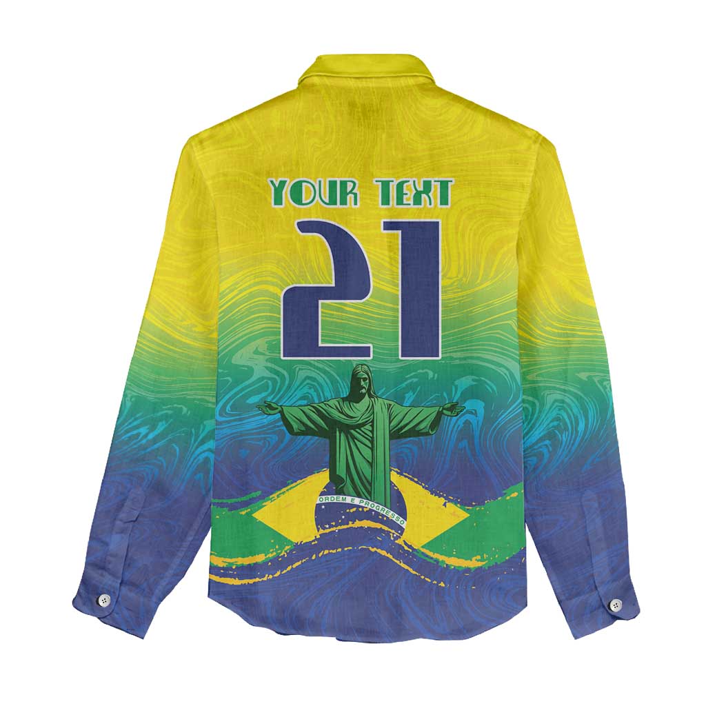 Custom Brazil WC26 Future Champions Women Casual Shirt Brasil Rumo Ao Hexa - Wonder Print Shop