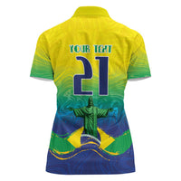 Custom Brazil WC26 Future Champions Women Polo Shirt Brasil Rumo Ao Hexa - Wonder Print Shop