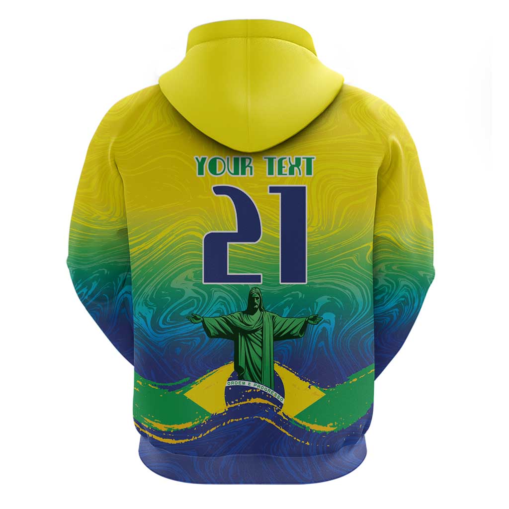 Custom Brazil WC26 Future Champions Zip Hoodie Brasil Rumo Ao Hexa - Wonder Print Shop