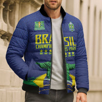 Custom Brazil WC26 Future Champions Bomber Puffer Jacket Selecao Canarinho Comeback Story - Wonder Print Shop