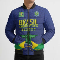 Custom Brazil WC26 Future Champions Bomber Puffer Jacket Selecao Canarinho Comeback Story - Wonder Print Shop