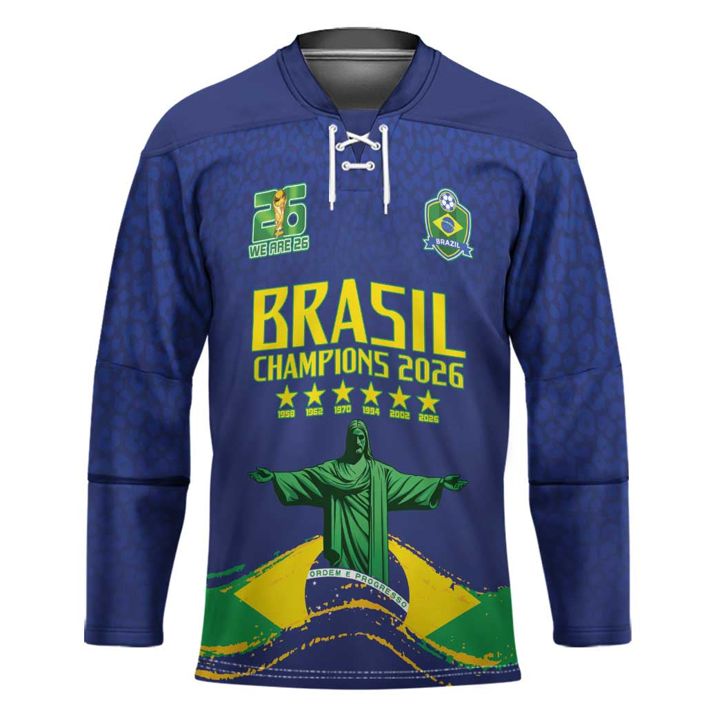 Custom Brazil WC26 Future Champions Hockey Jersey Selecao Canarinho Comeback Story - Wonder Print Shop