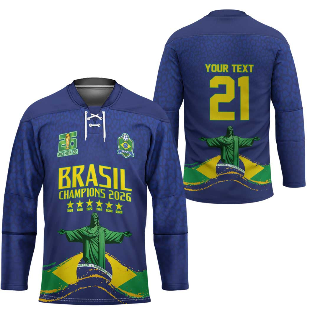 Custom Brazil WC26 Future Champions Hockey Jersey Selecao Canarinho Comeback Story - Wonder Print Shop