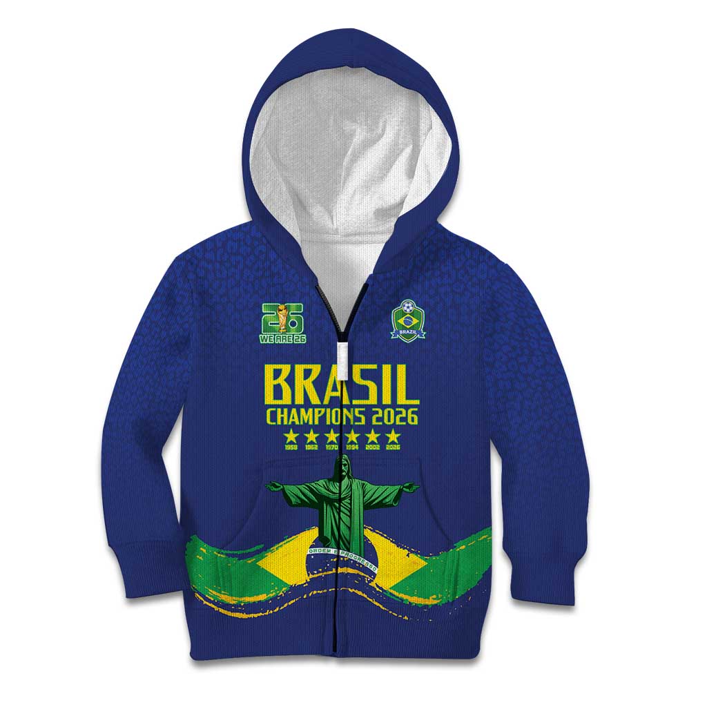 Custom Brazil WC26 Future Champions Kid Hoodie Selecao Canarinho Comeback Story - Wonder Print Shop