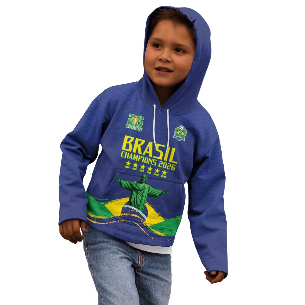 Custom Brazil WC26 Future Champions Kid Hoodie Selecao Canarinho Comeback Story - Wonder Print Shop