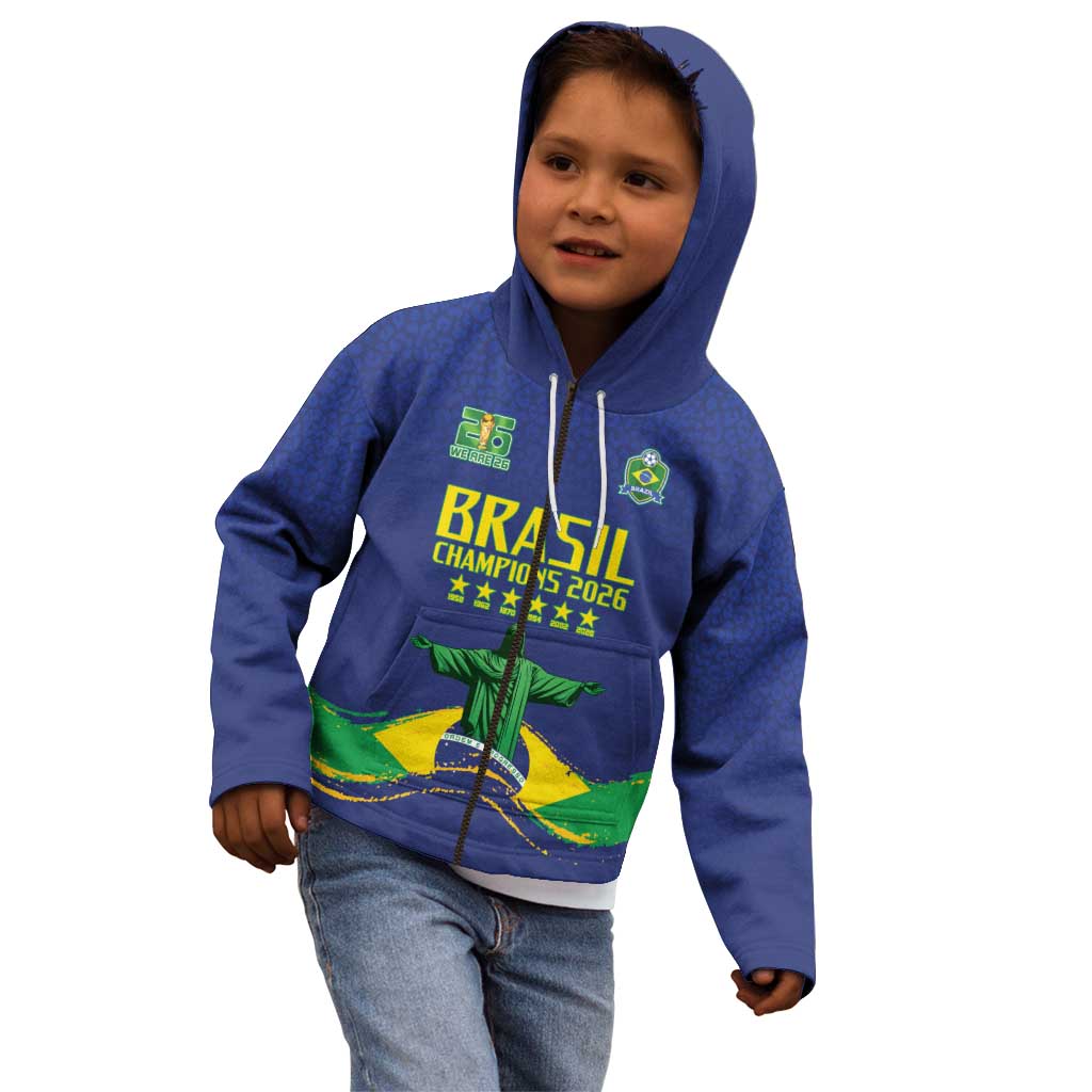 Custom Brazil WC26 Future Champions Kid Hoodie Selecao Canarinho Comeback Story - Wonder Print Shop