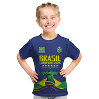 Custom Brazil WC26 Future Champions Kid T Shirt Selecao Canarinho Comeback Story - Wonder Print Shop