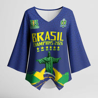 Custom Brazil WC26 Future Champions Kimono Sleeve Blouse Selecao Canarinho Comeback Story - Wonder Print Shop