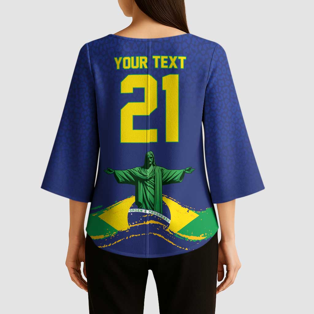 Custom Brazil WC26 Future Champions Kimono Sleeve Blouse Selecao Canarinho Comeback Story - Wonder Print Shop