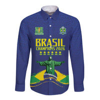Custom Brazil WC26 Future Champions Long Sleeve Button Shirt Selecao Canarinho Comeback Story - Wonder Print Shop