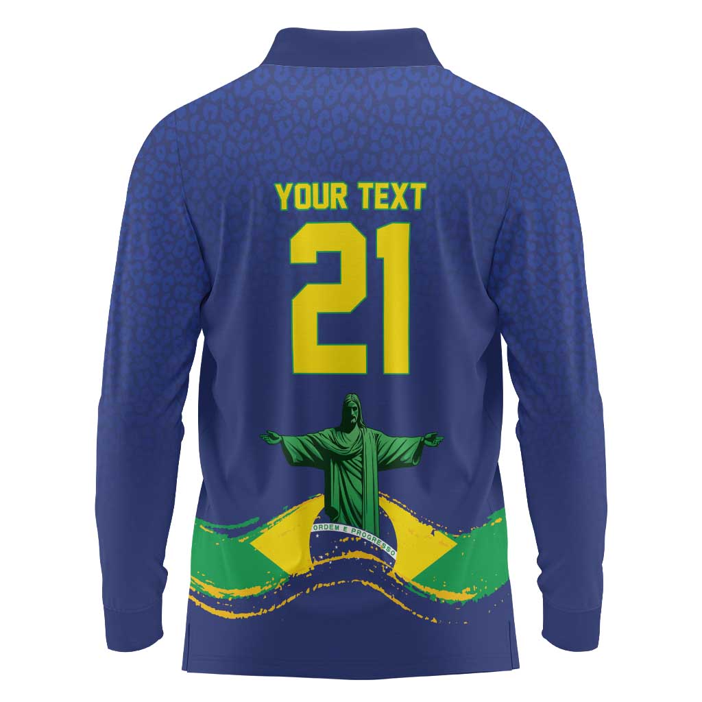Custom Brazil WC26 Future Champions Long Sleeve Polo Shirt Selecao Canarinho Comeback Story - Wonder Print Shop
