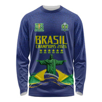Custom Brazil WC26 Future Champions Long Sleeve Shirt Selecao Canarinho Comeback Story - Wonder Print Shop