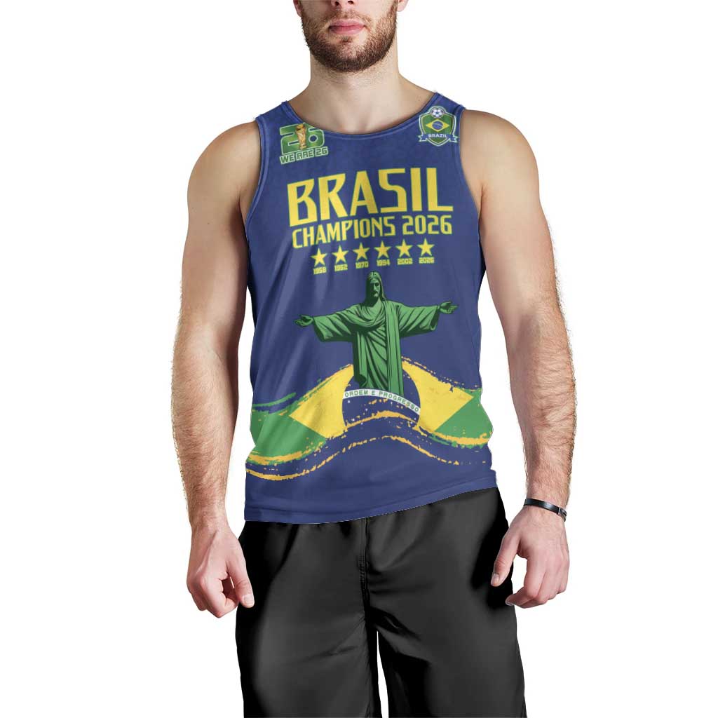Custom Brazil WC26 Future Champions Men Tank Top Selecao Canarinho Comeback Story - Wonder Print Shop