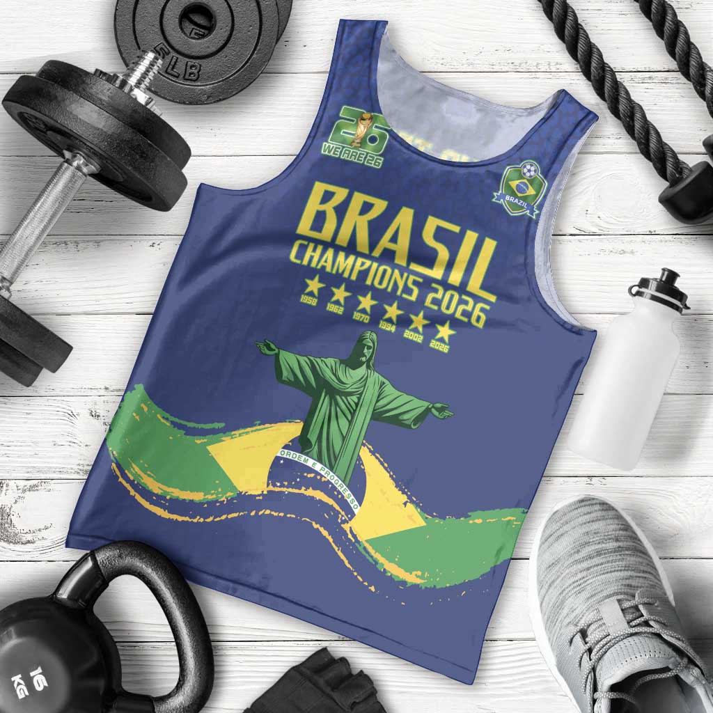 Custom Brazil WC26 Future Champions Men Tank Top Selecao Canarinho Comeback Story - Wonder Print Shop