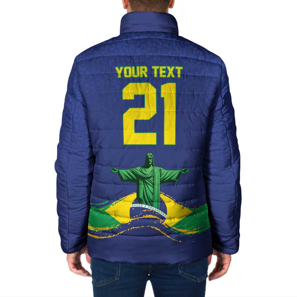 Custom Brazil WC26 Future Champions Padded Jacket Selecao Canarinho Comeback Story - Wonder Print Shop