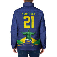 Custom Brazil WC26 Future Champions Padded Jacket Selecao Canarinho Comeback Story - Wonder Print Shop