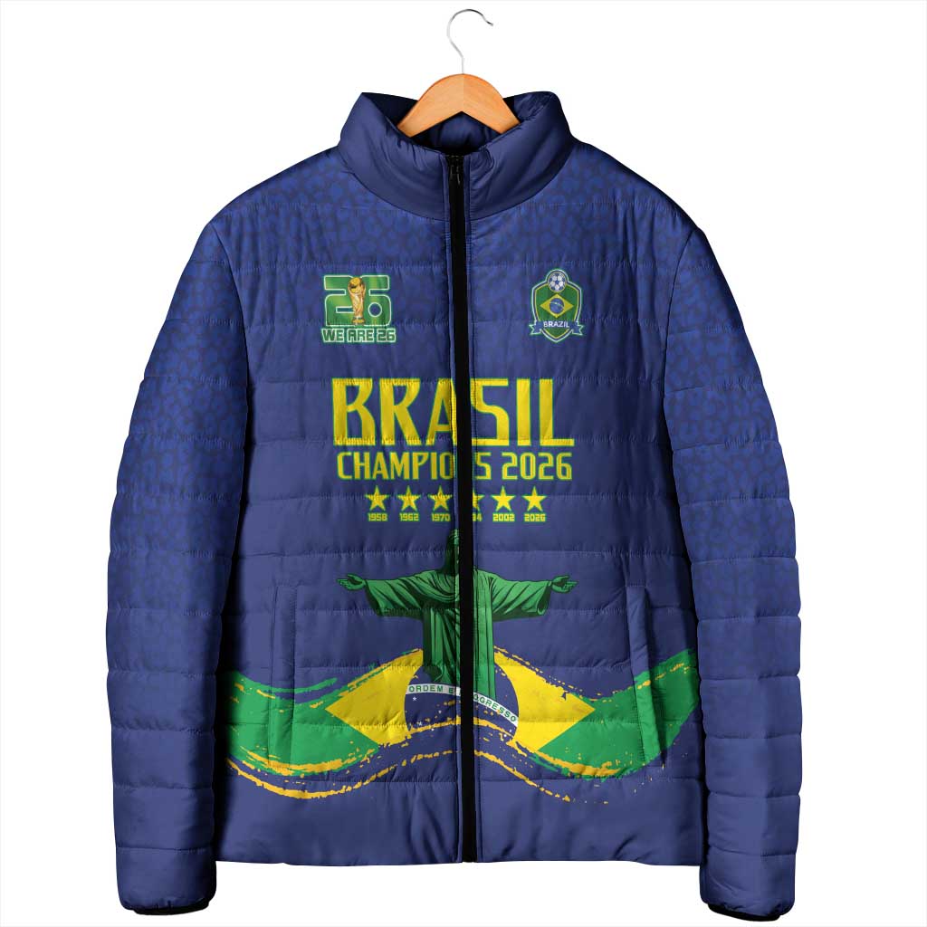 Custom Brazil WC26 Future Champions Padded Jacket Selecao Canarinho Comeback Story - Wonder Print Shop