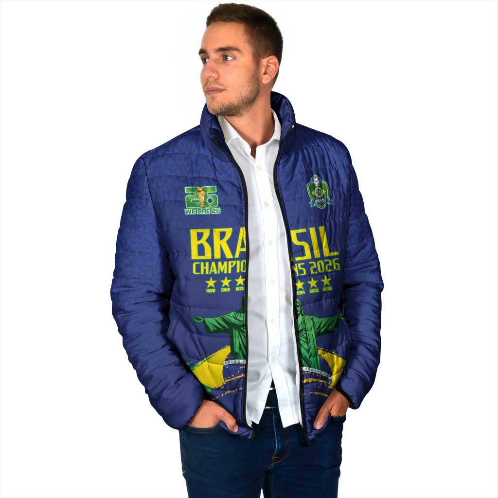Custom Brazil WC26 Future Champions Padded Jacket Selecao Canarinho Comeback Story - Wonder Print Shop