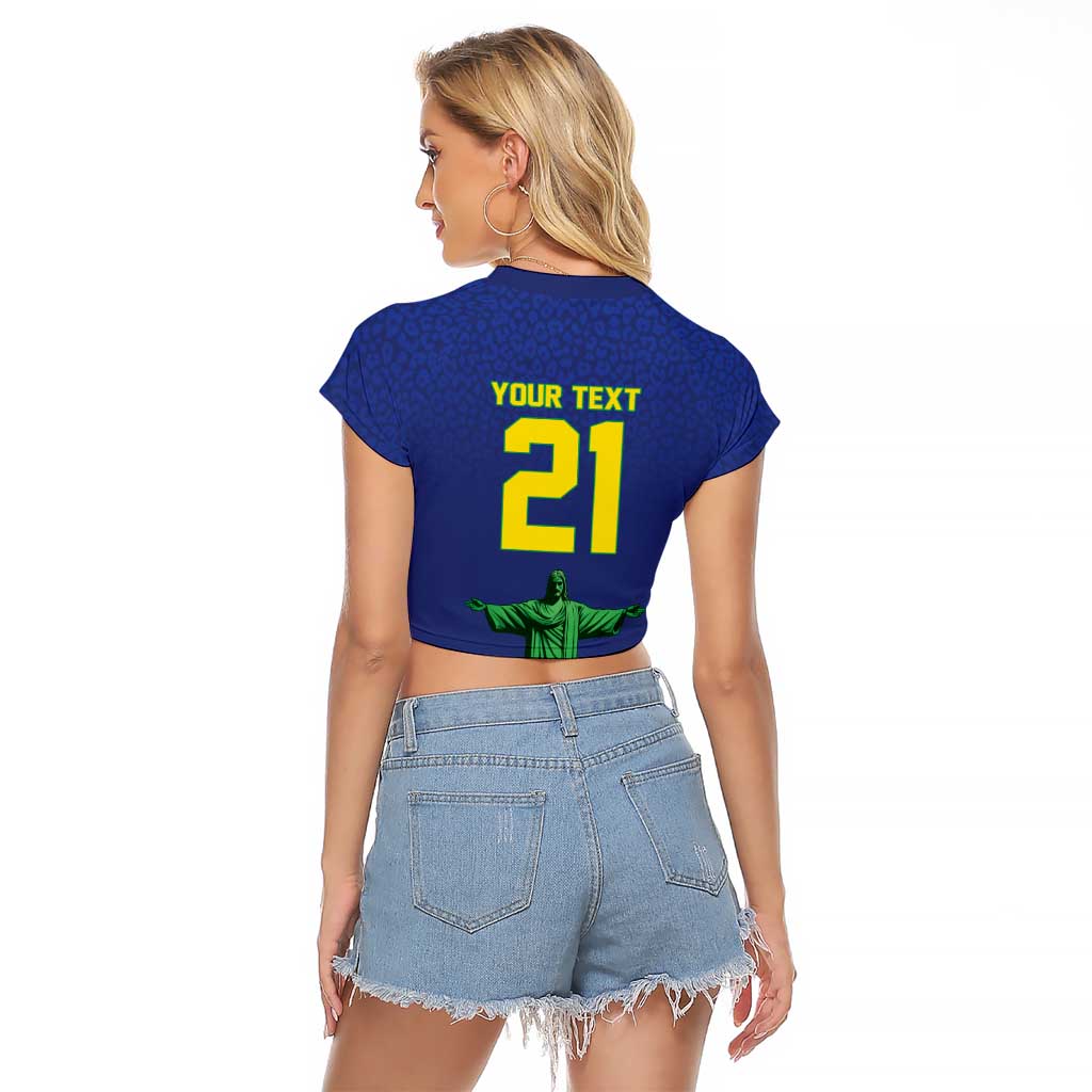 Custom Brazil WC26 Future Champions Raglan Cropped T Shirt Selecao Canarinho Comeback Story - Wonder Print Shop