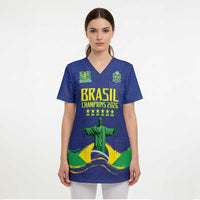 Custom Brazil WC26 Future Champions Scrub Top Selecao Canarinho Comeback Story - Wonder Print Shop