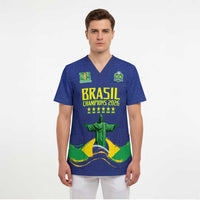Custom Brazil WC26 Future Champions Scrub Top Selecao Canarinho Comeback Story - Wonder Print Shop